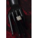 Bague carr&eacute;e argent