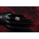 Bague rectangle argent